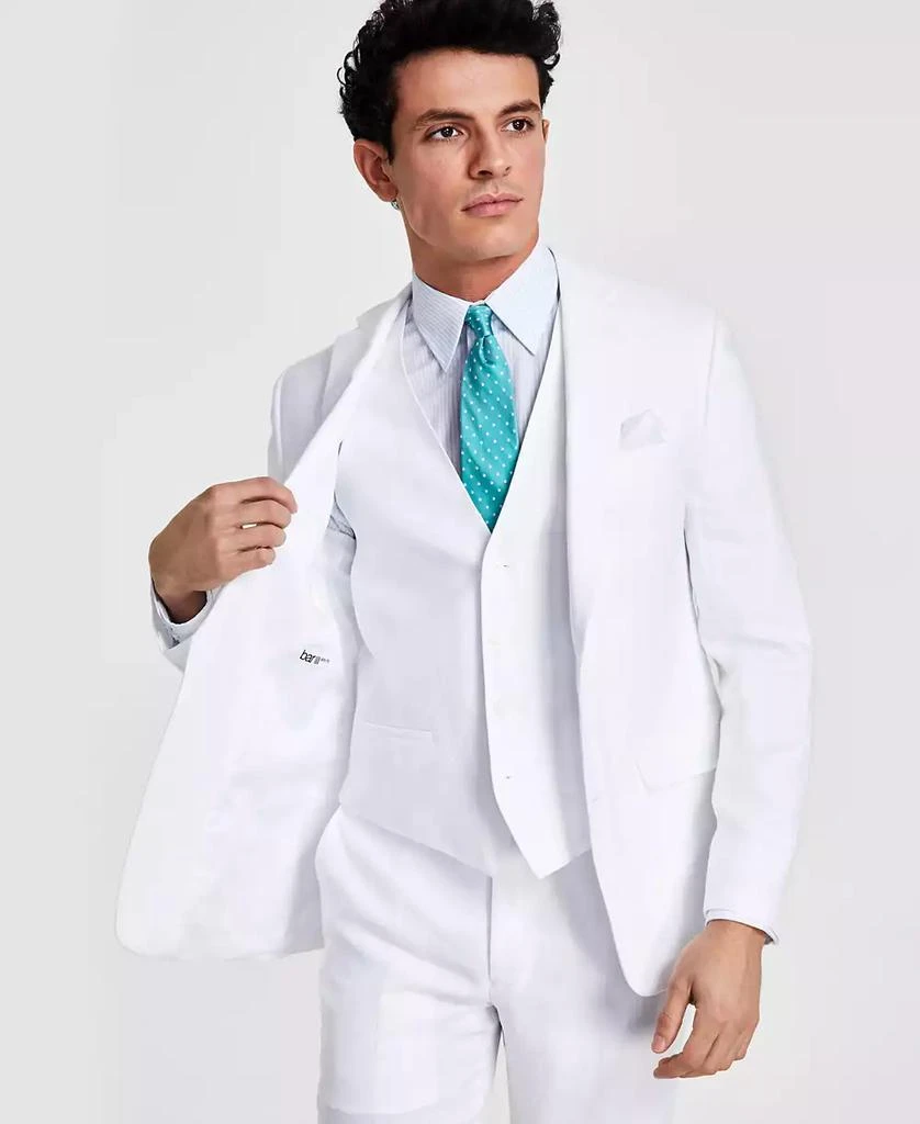 Bar III Men's Slim-Fit White 100% Linen Suit Jacket, Created for Macy's 5