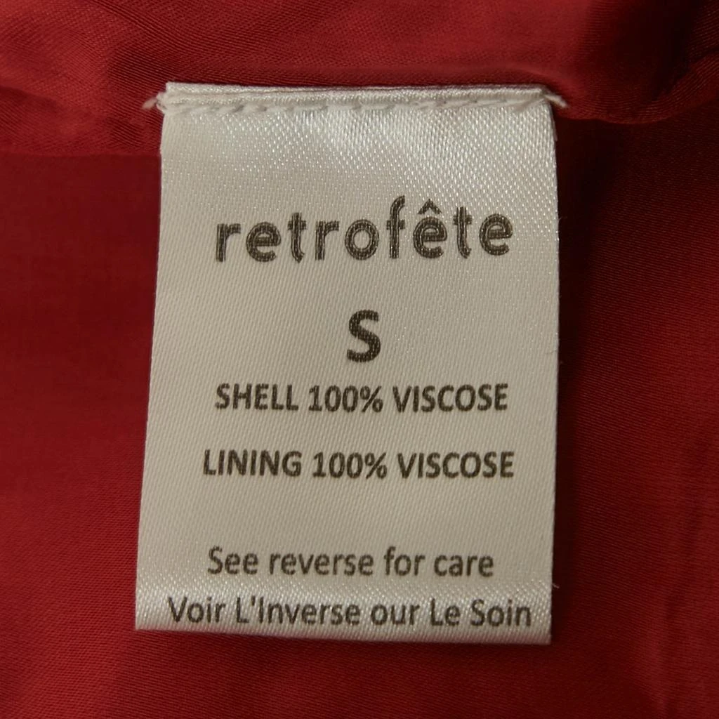 retrofête Retrofete Dark Red Sequin Belted One-Shoulder Mini Dress S 6