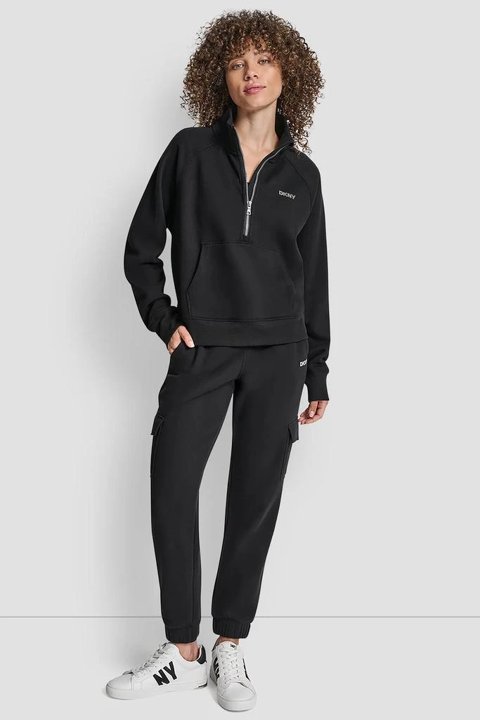 DKNY LOGO-EMBELLISHED HALF-ZIP SWEATSHIRT 6