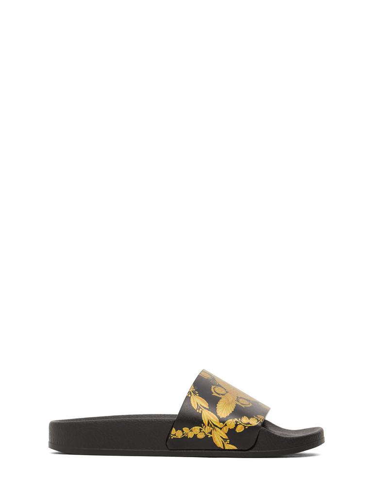 VERSACE Baroque Print Rubber Slide Sandals
