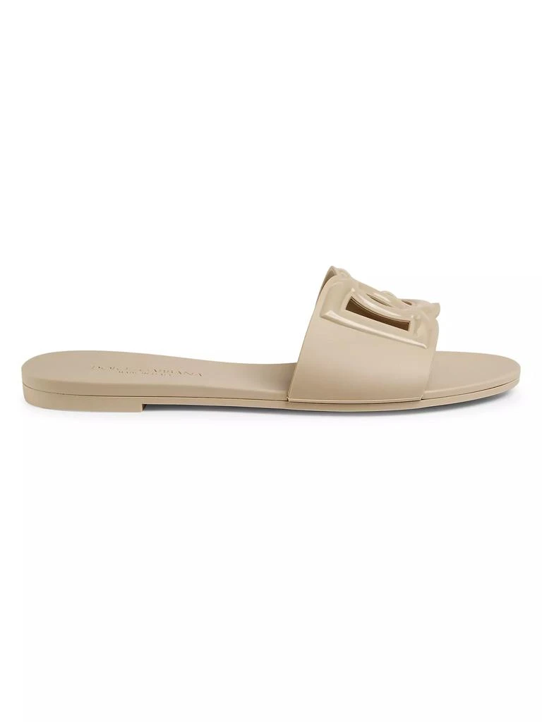 Dolce & Gabbana Interlock Logo Rubber Slides 1