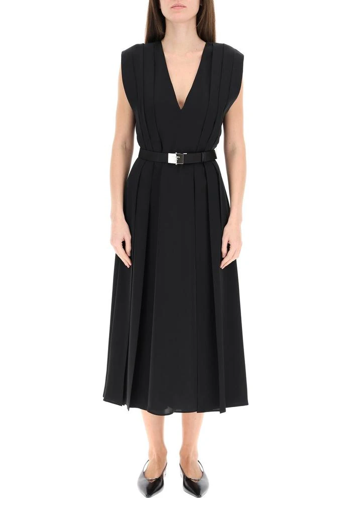 Prada Prada Belted Midi Dress 2