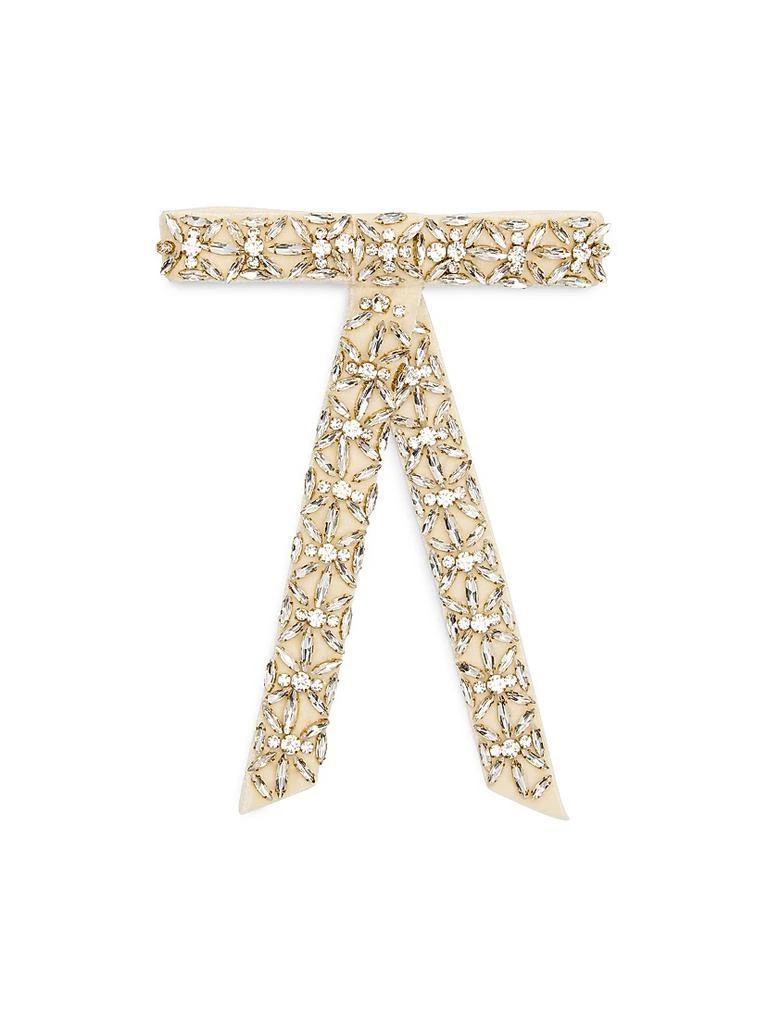 Lelet NY Avril Crystal-Embellished Velvet Bow