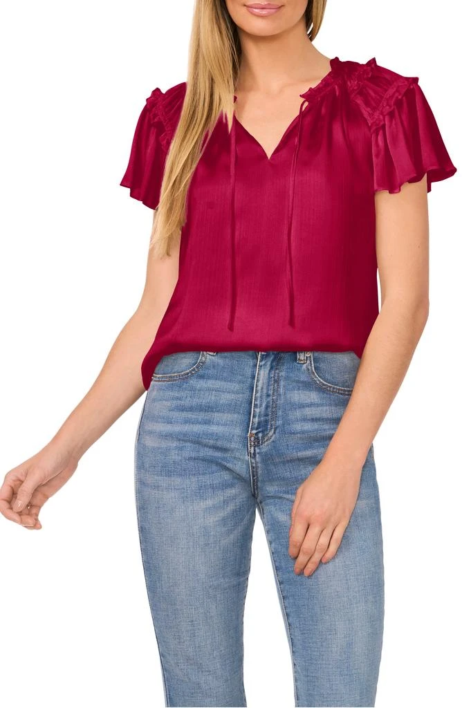 CeCe Flutter Sleeve Top 1