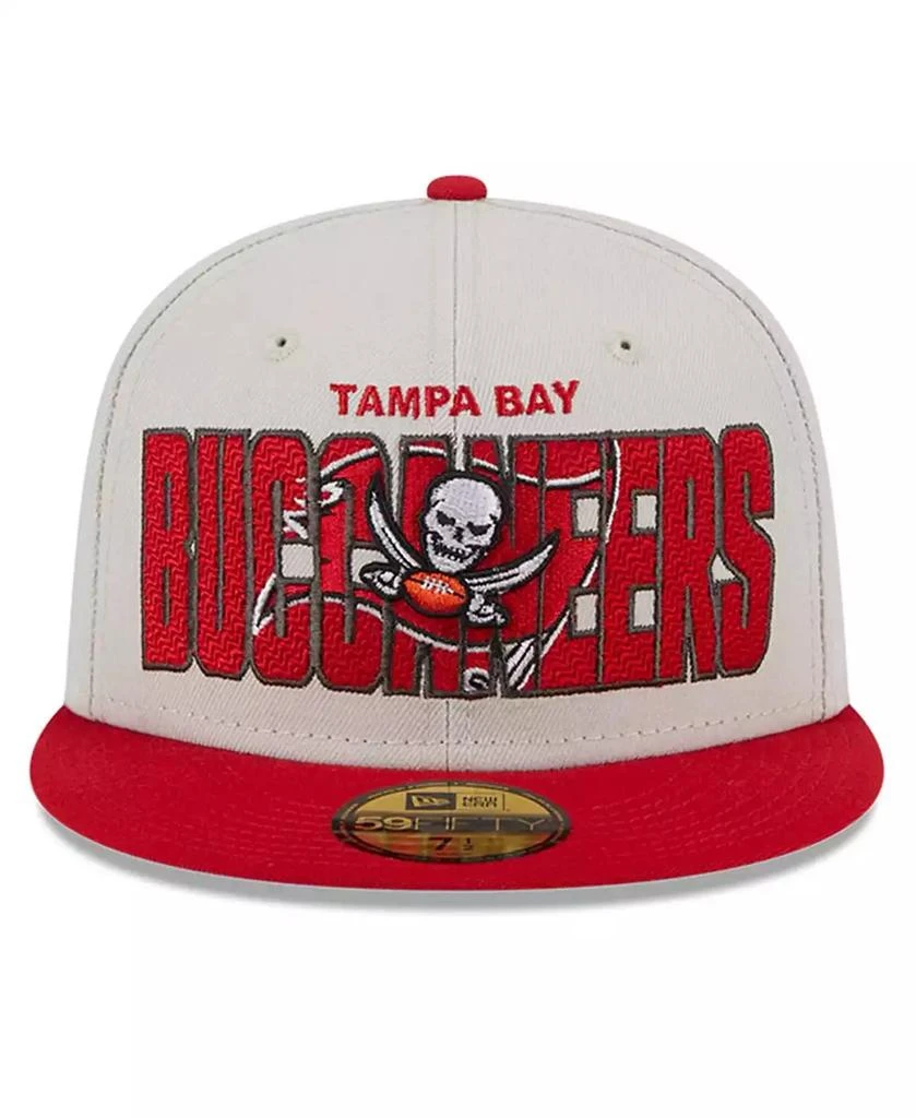 New Era Men's Stone, Red Tampa Bay Buccaneers 2023 NFL Draft On Stage 59FIFTY Fitted Hat 2