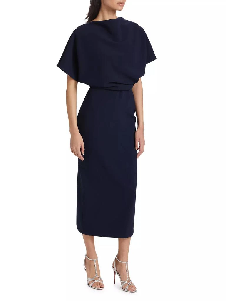 Amsale Draped Crêpe Cocktail Dress 4