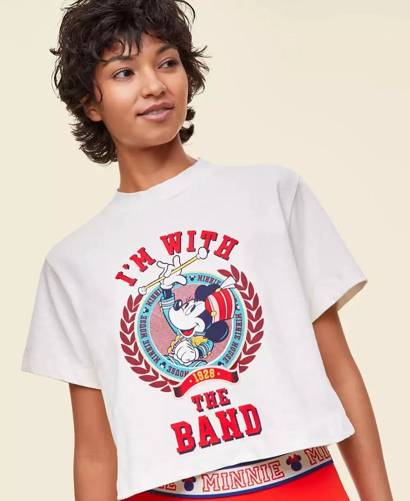 Disney | Macy's Women's Minnie Majorette Cotton Graphic Tee, Created for Macy's 1