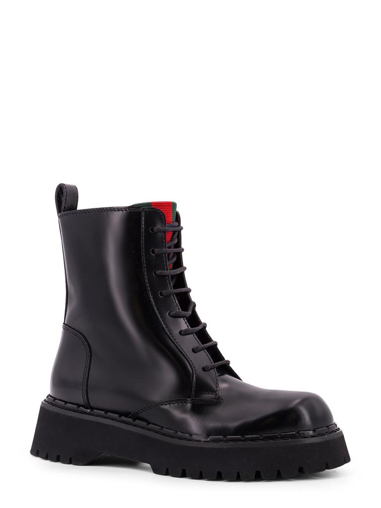 Gucci Black Leather Ankle Boots