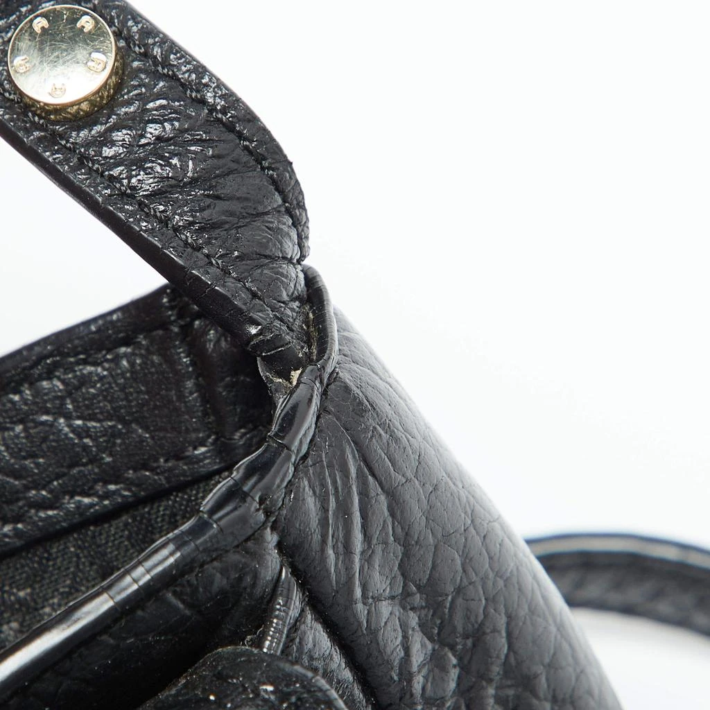 Aigner Aigner Black Leather Flap Crossbody Bag 6