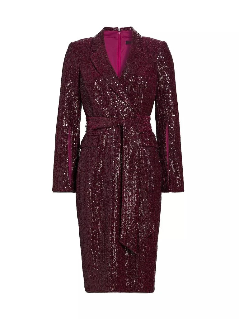 Badgley Mischka Sequined Blazer Sheath Dress 1