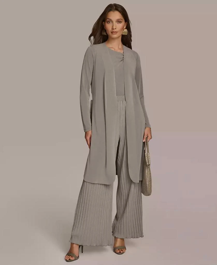 Donna Karan Donna Karan Women's Tie Waist Long Cardigan 4