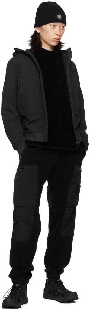 Stone Island Black Paneled Sweatpants 5