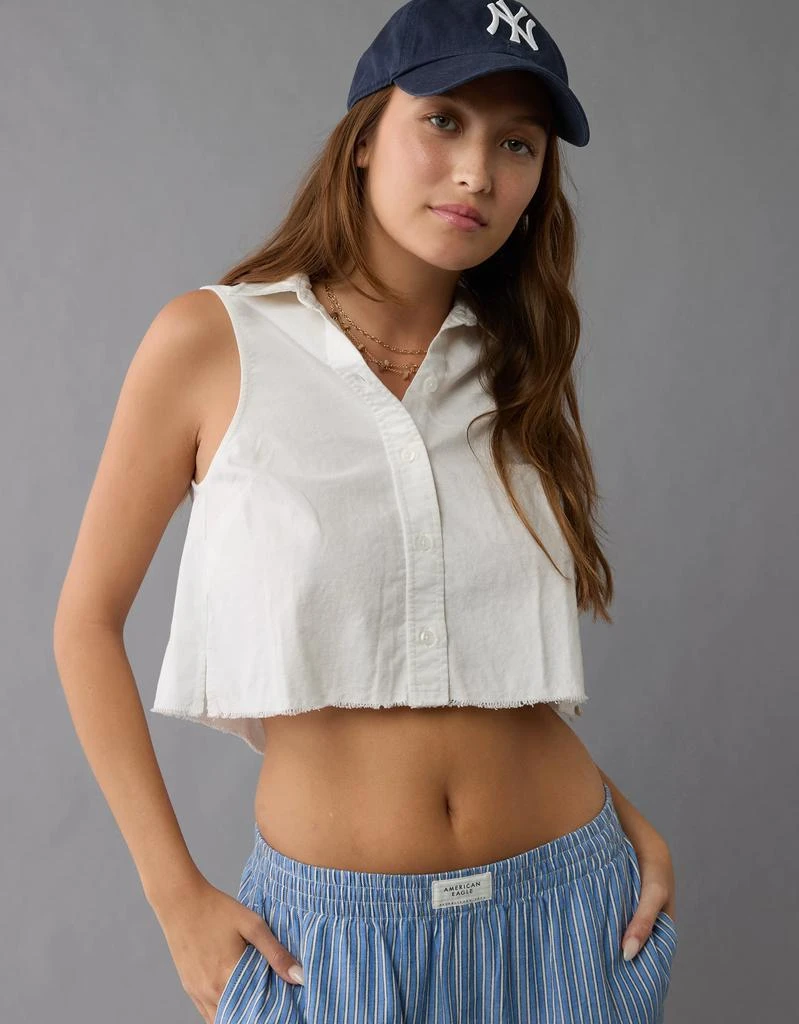 AE AE Collared Button-Up Tank Top 2