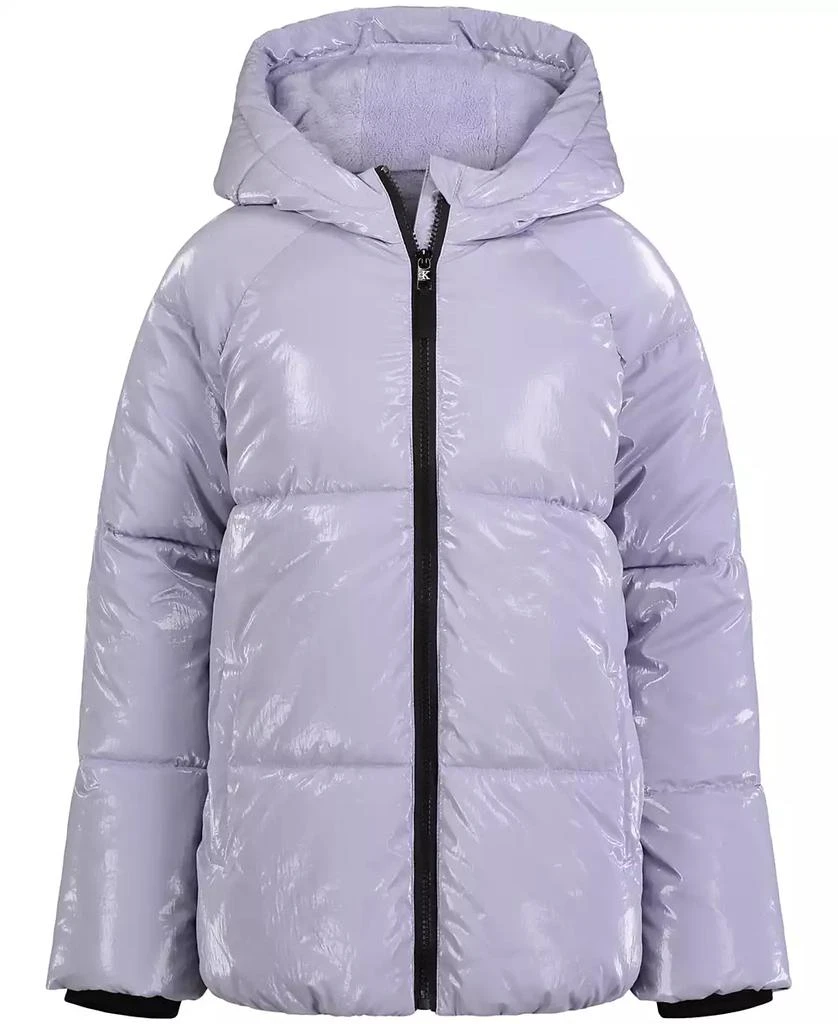 Calvin Klein Toddler and Little Girls Liquid Shine Puffer Jacket 1