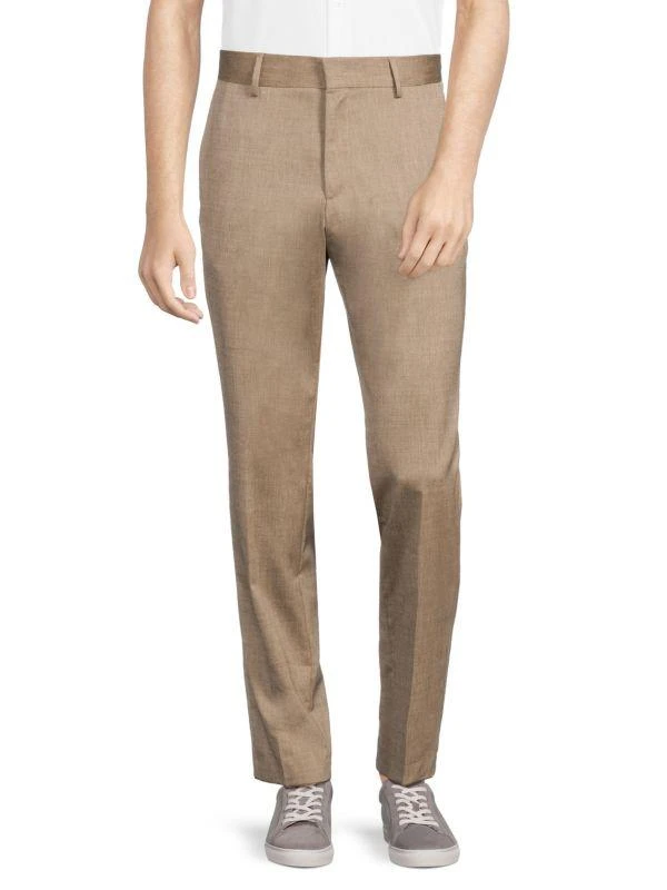 Hugo Boss Slim Fit Virgin Wool Blend Flat Front Dress Pants 1