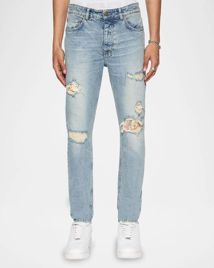 Ksubi Men's Chitch Champagne Destroy Sketch Jeans 4