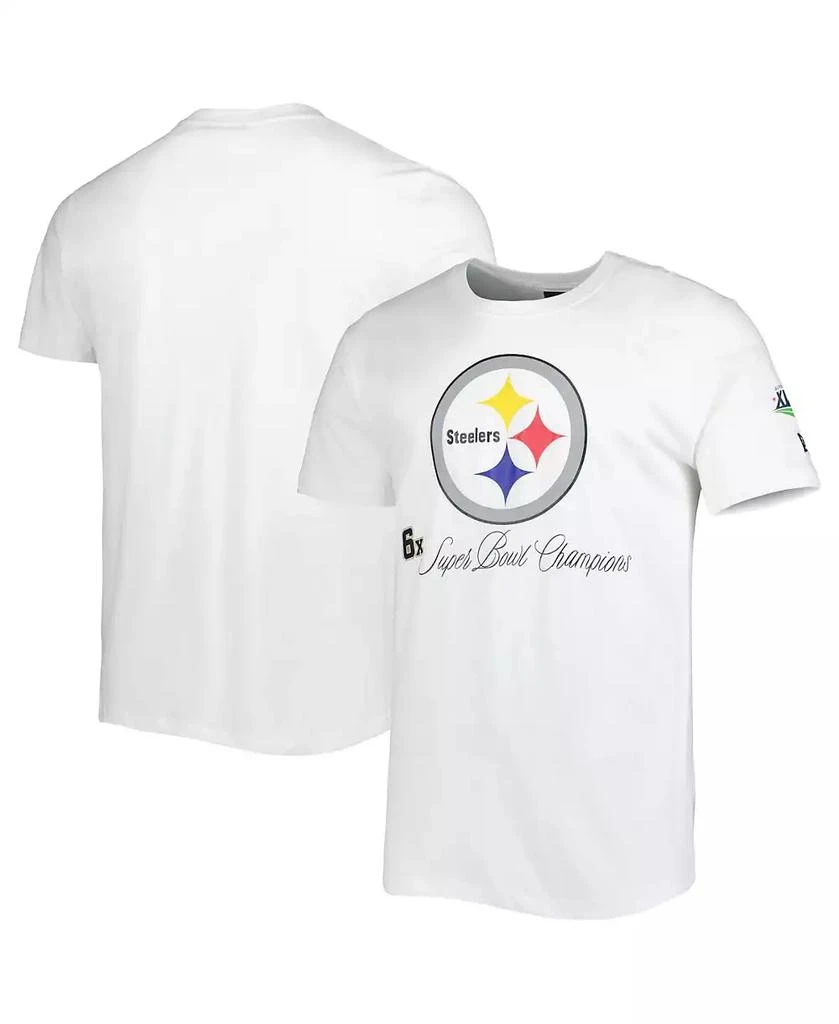 New Era Men's White Pittsburgh Steelers Historic Champs T-shirt 1