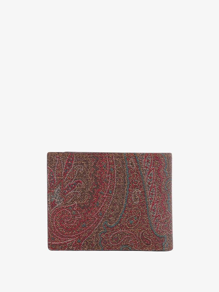 ETRO Pailsey fabric wallet with etro cube logo