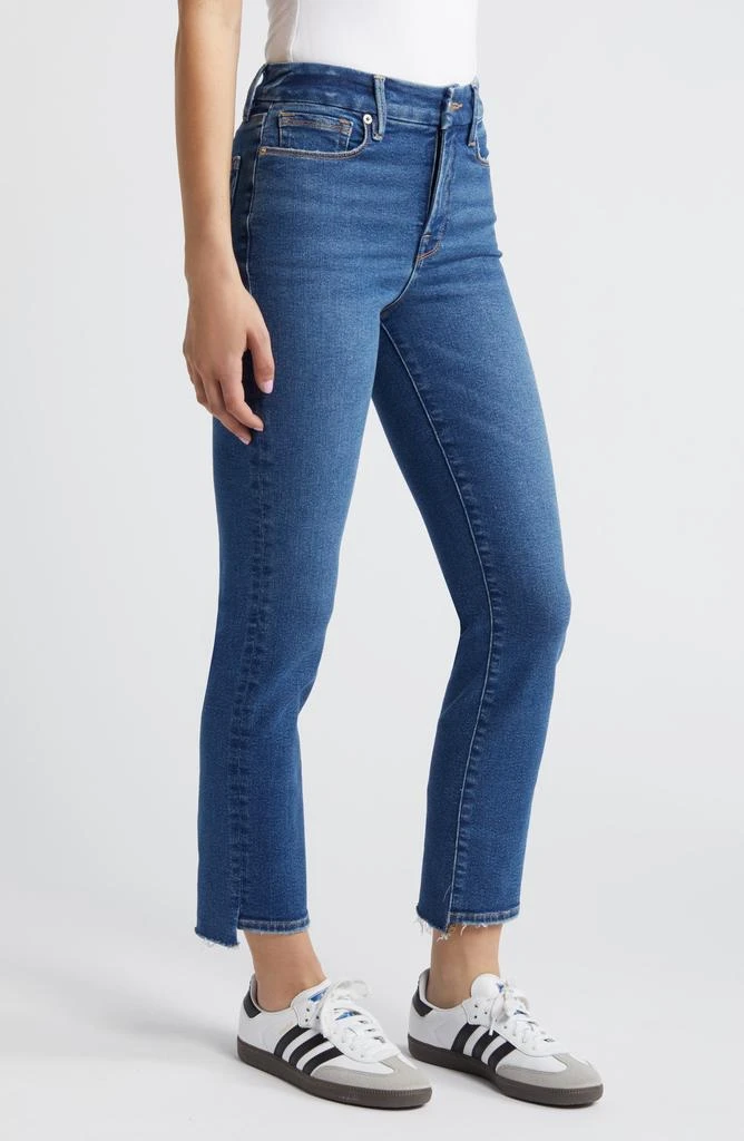 Good American Good Legs Step Hem Ankle Straight Leg Jeans 5