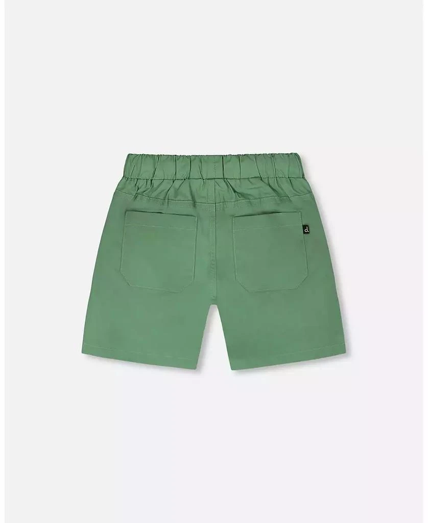 Deux par Deux Baby Boys Parachute Shorts with Patch Pockets Green 3