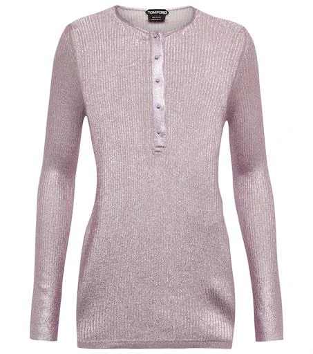 Tom Ford Ribbed cashmere and silk top 1