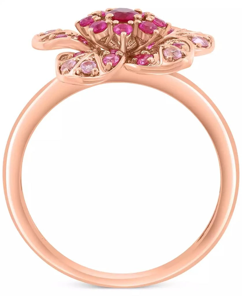 Effy EFFY® Pink Sapphire (5/8 ct. t.w.) 
Ruby (1/10 ct. t.w.) Flower Ring in 14k Rose Gold 4