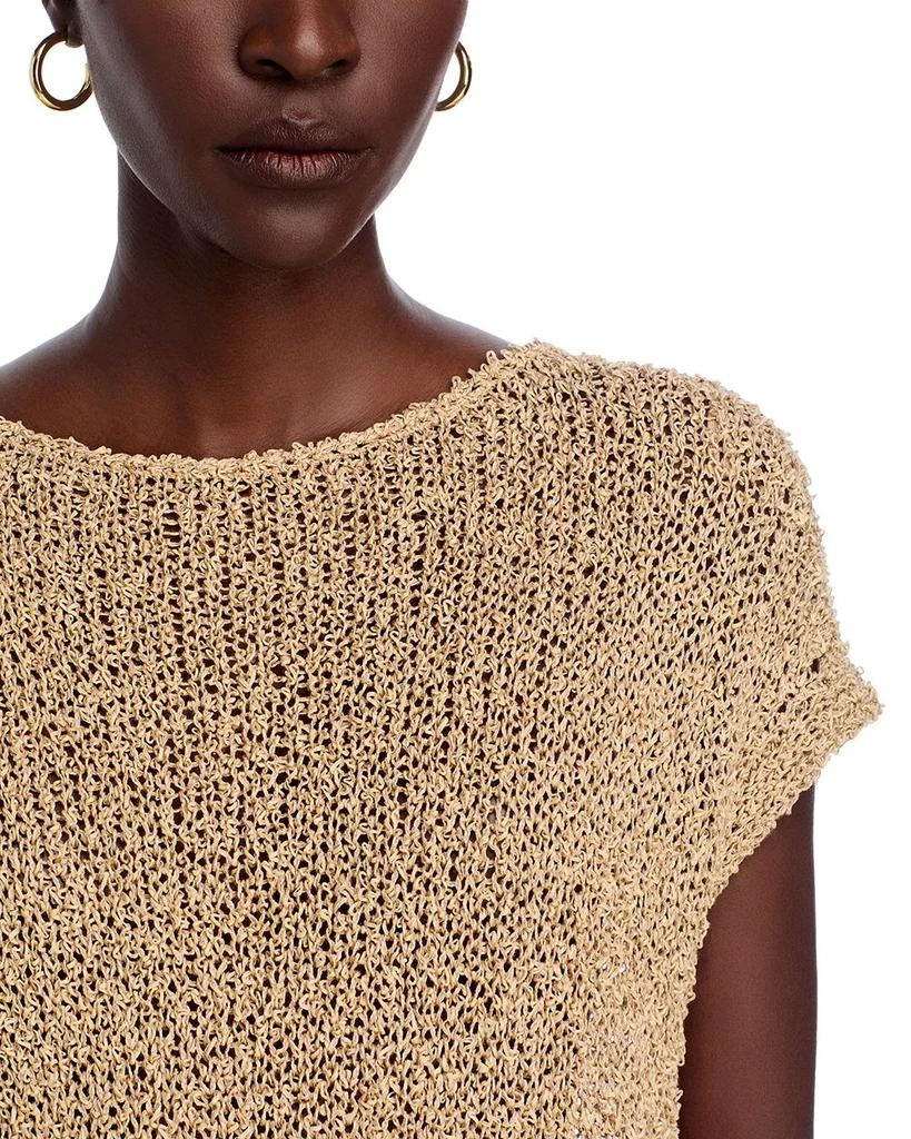 Lafayette 148 New York Open Stitch Boat Neck Sweater 5