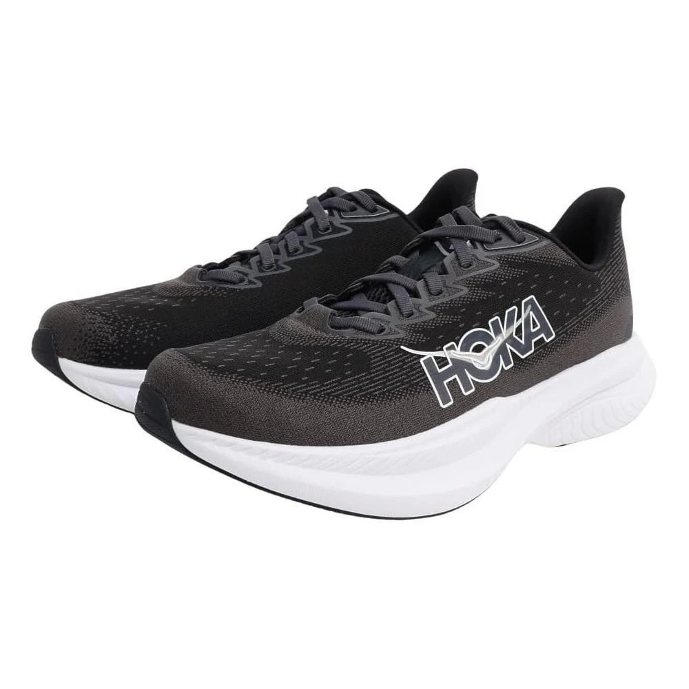 Hoka One One Womens Mach 6 Running Shoes - Black/White 2