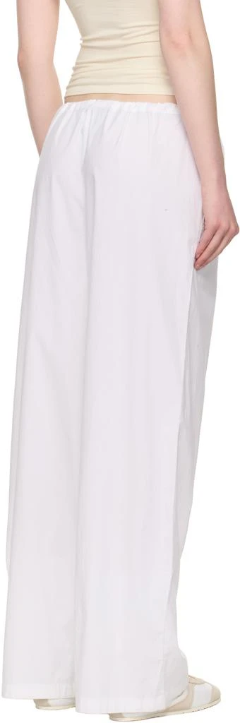 SKIMS White Cotton Poplin Straight Leg Pyjama Pants 3