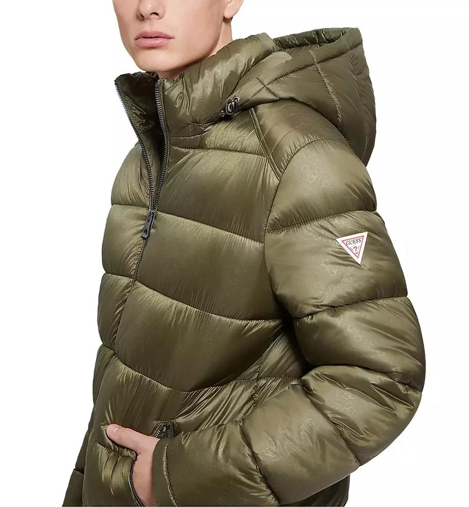 GUESS Men's Adam Puffer Jacket with Removable Hood 4