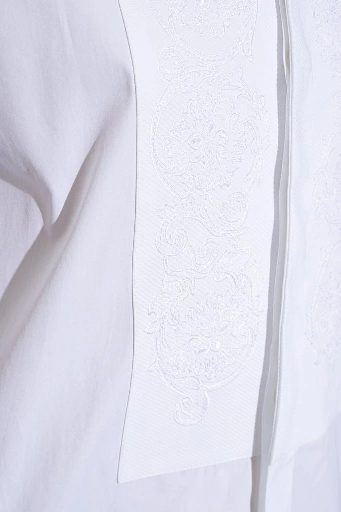 Versace Versace Barocco-Motif Long-Sleeved Poplin Shirt 4