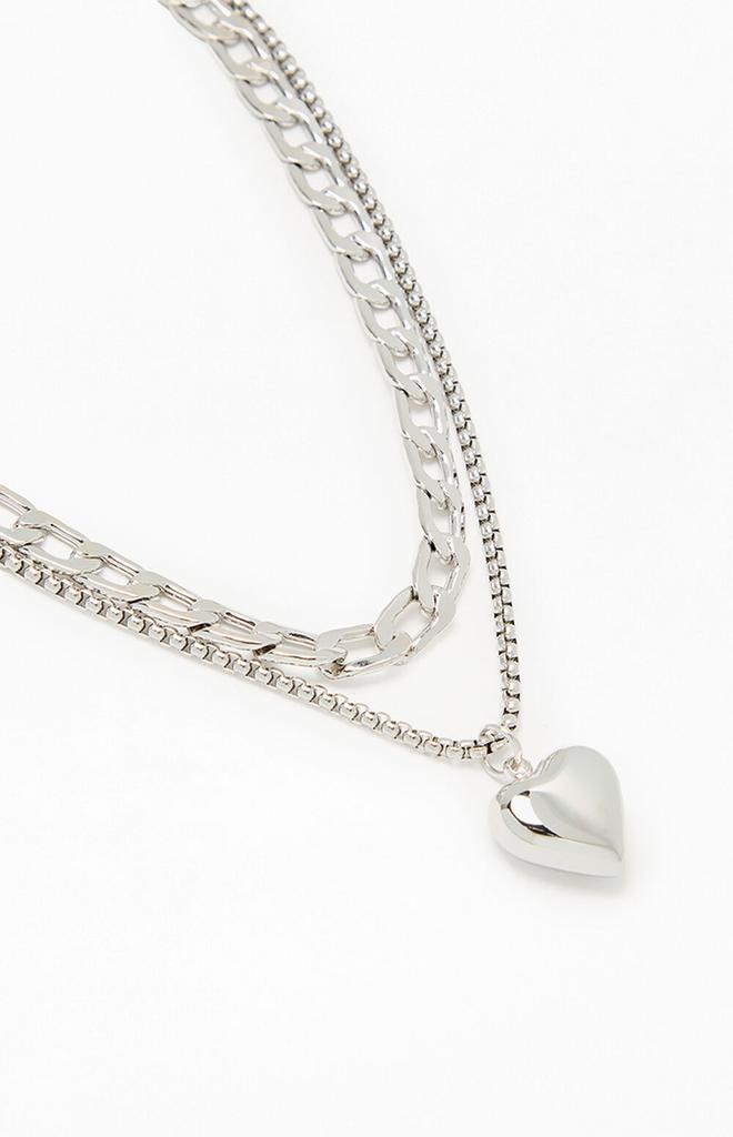 Playboy Heart Chain Layered Necklace