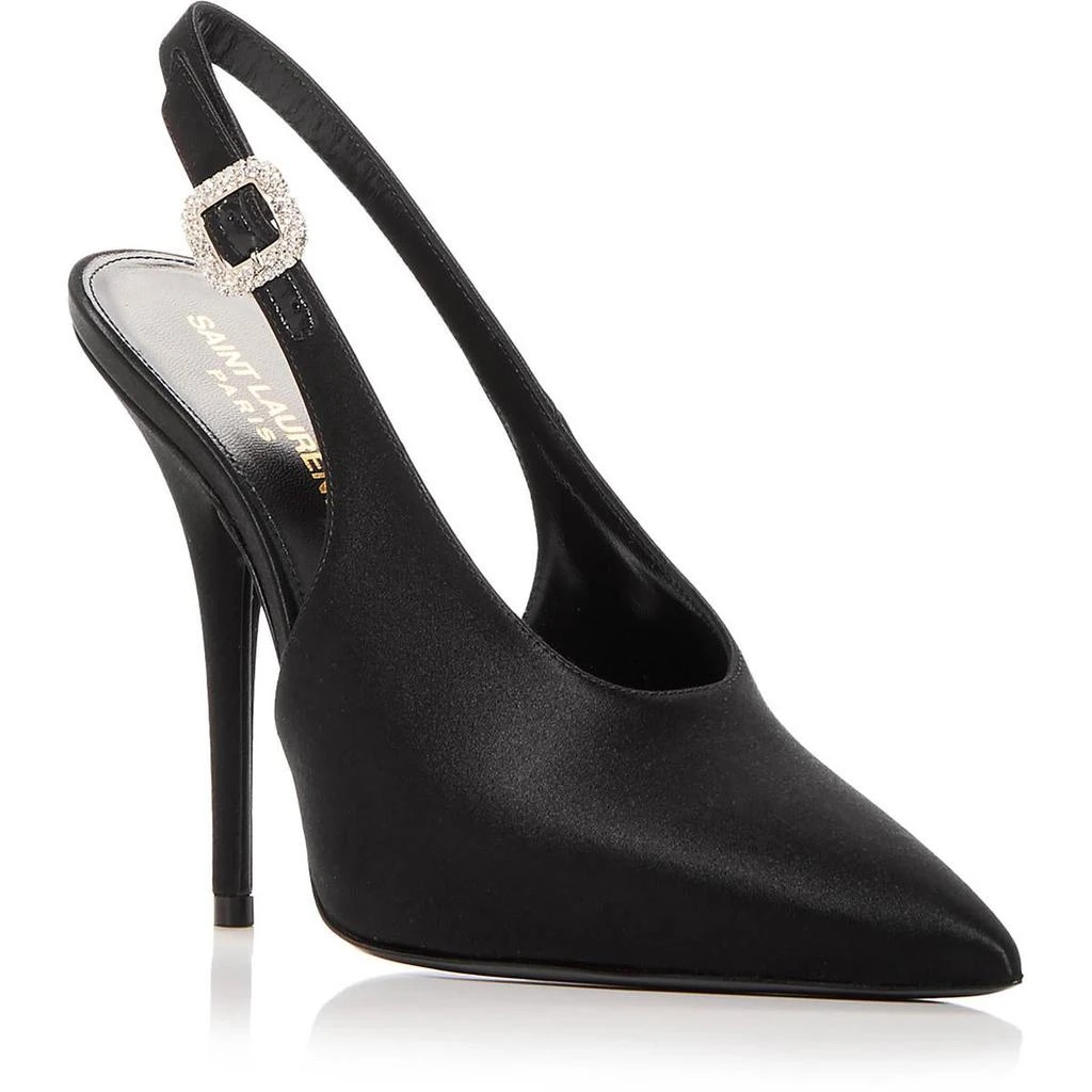 Yves Saint Laurent Womens Pointed Toe Ankle Strap Slingback Heels 1
