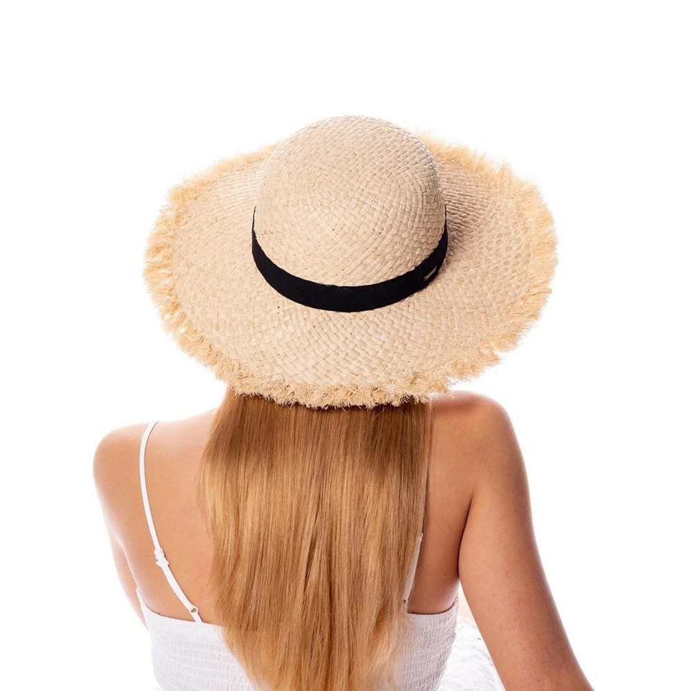 Epoch Hats Company Raffia Straw Raw Edge Floppy Hat 3
