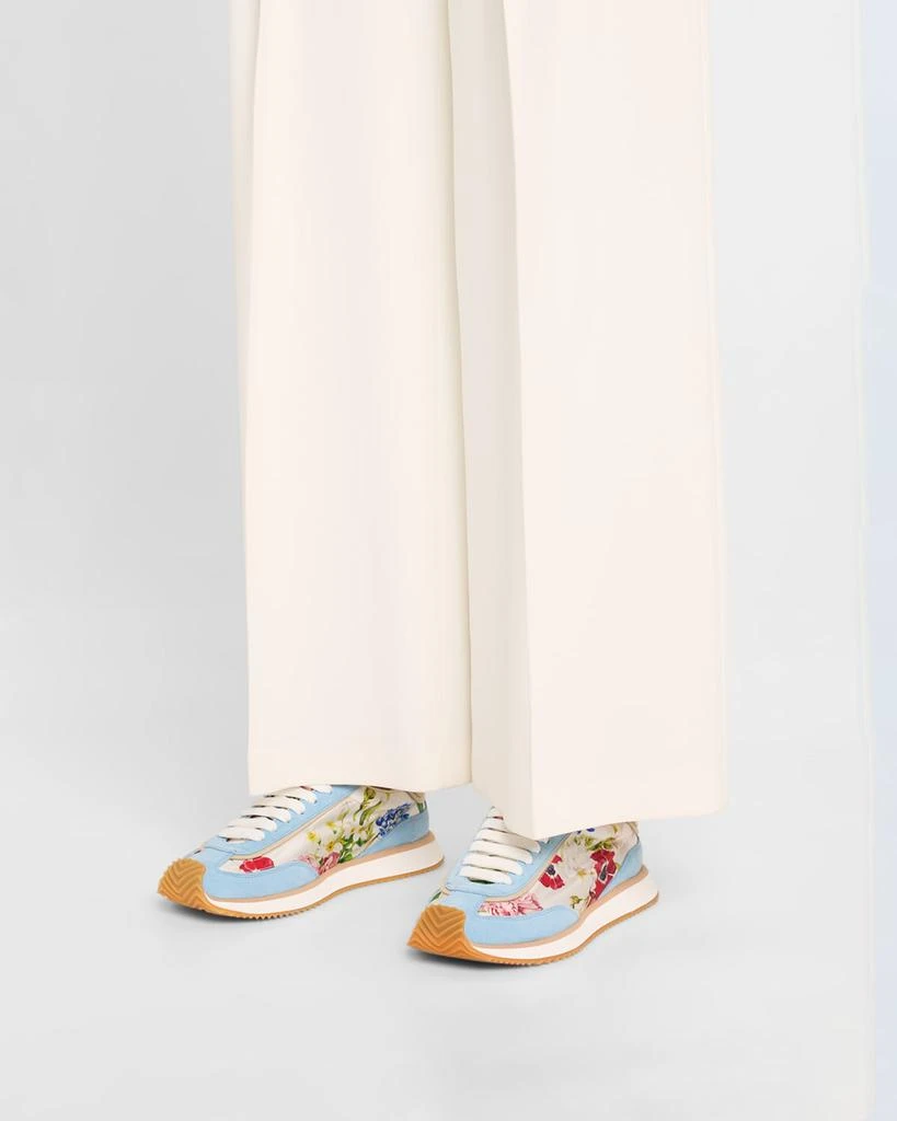 Dolce 
Gabbana Aria Floral Nylon and Leather Low-Top Sneakers 2