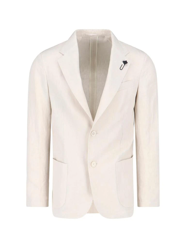 LARDINI Single-breasted Blazer White