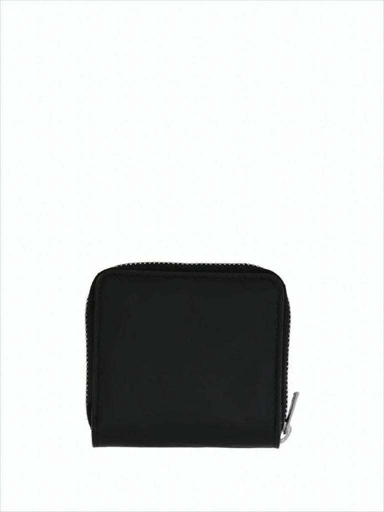 Y-3 Black Cowhide Compact Wallet With Zip-Around Closure 3