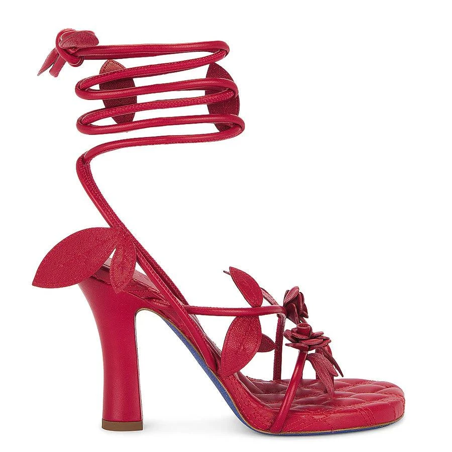 Burberry Ivy Flora Heeled Wrap Sandals 1
