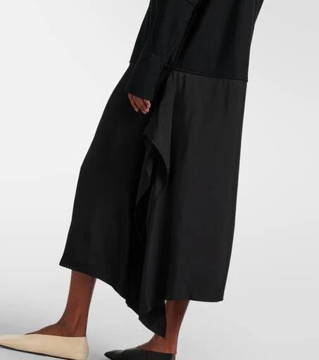 Jil Sander Asymmetric wool-trimmed shirt dress 5