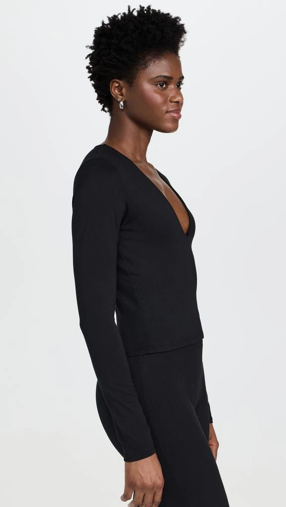 Les Tien Dan Deep V Neck Long Sleeve Tee 3
