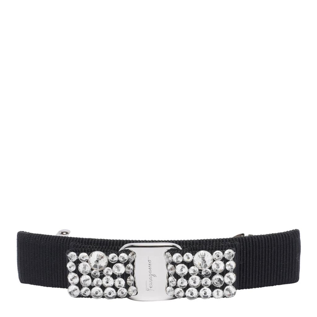 ヘアアクセサリー SALVATORE FERRAGAMO BLACK COTTON BLEND HAIR BAND Salvatore Ferragamo Black Cotton Blend Hair Band - BeyondStyle