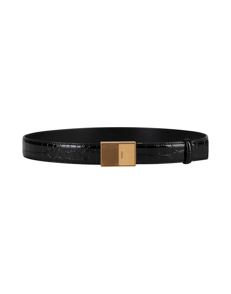 Maison Margiela Rectangular Buckle Leather Belt With Textured Finish - NWT MAISON MARGIELA Rectangular Buckle Leather Belt With  main image 3