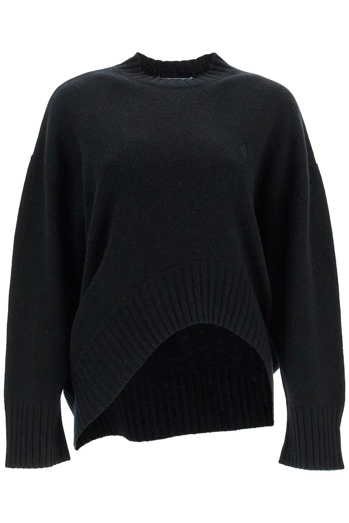 The Attico asymmetric wool and cashmere pullover 1