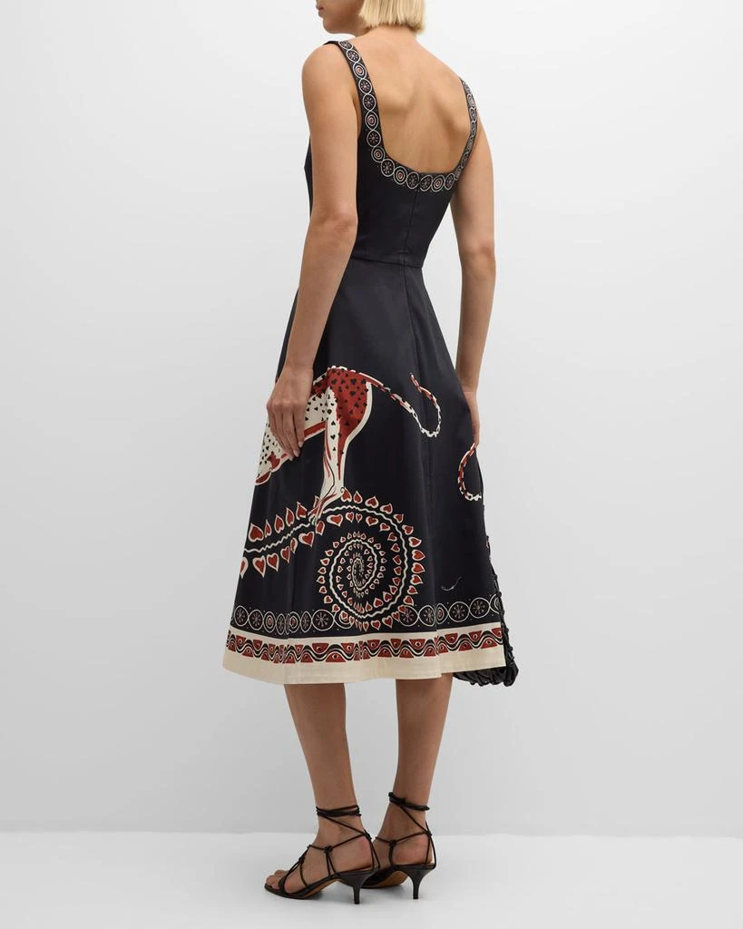 LA DOUBLE J Sophia Leopard-Print Sleeveless Midi Dress 4