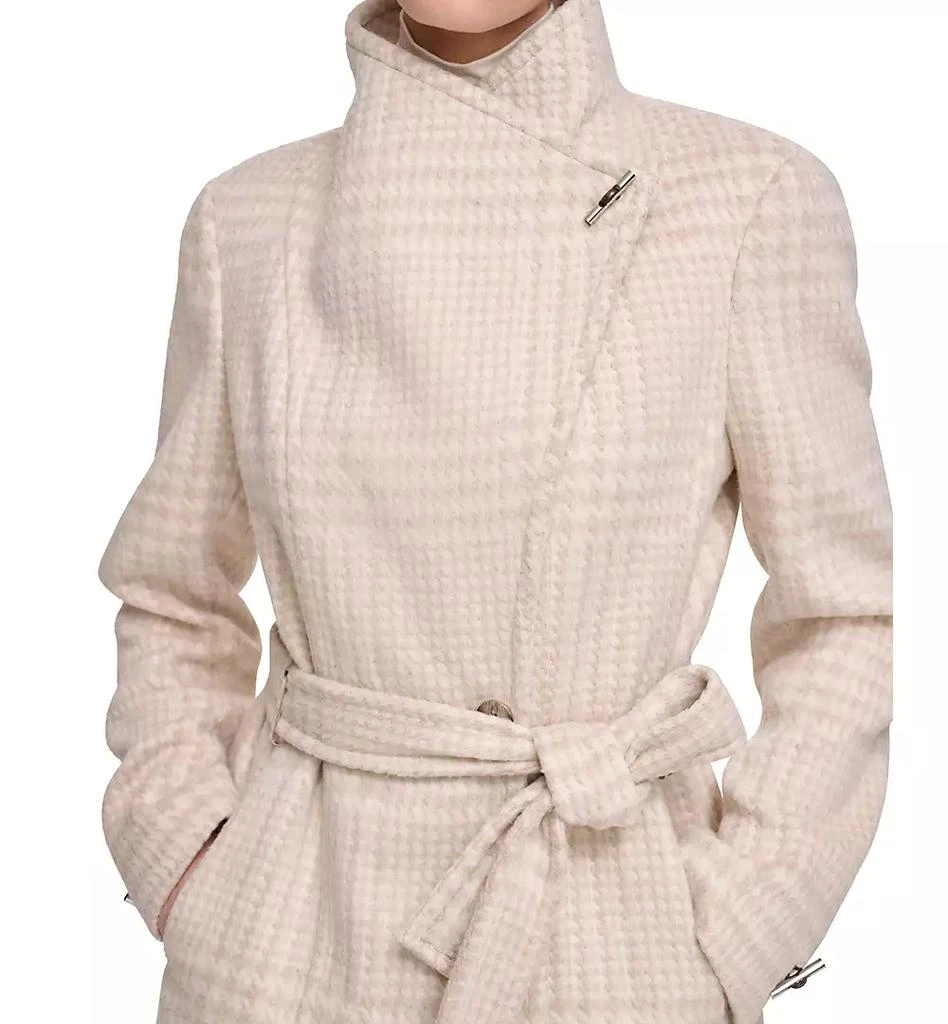 Calvin Klein Womens Asymmetrical Belted Wrap Coat, Created for Macys 6