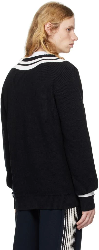 Fred Perry Black Striped Trim V-Neck Sweater 3