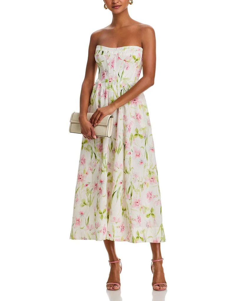 Bardot Lola Floral Corset Midi Dress 2