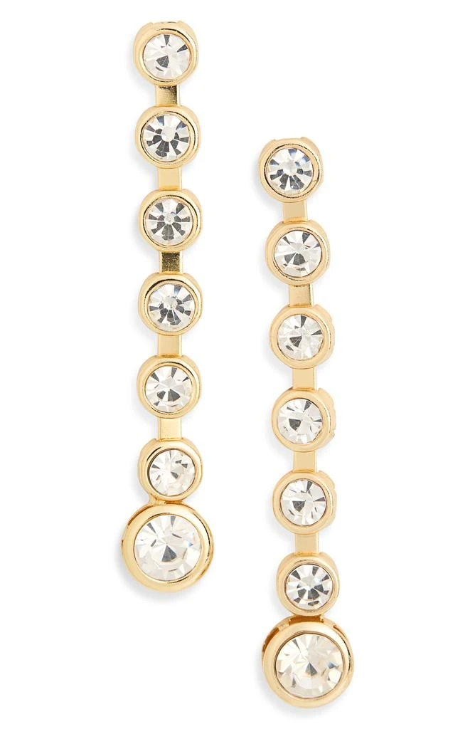 Nordstrom Bezel Crystal Linear Drop Earrings