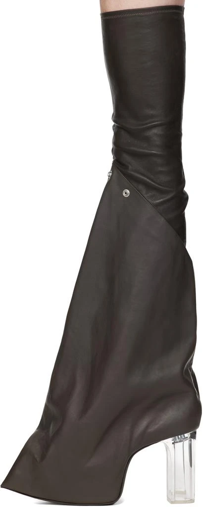 Rick Owens Gray Concordians Taco Kiss Boots 3