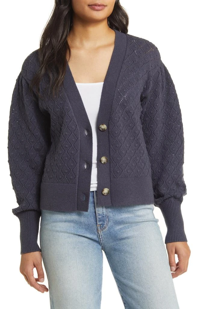 Caslon<sup>®</sup> Pointelle Deep V-Neck Cardigan 4